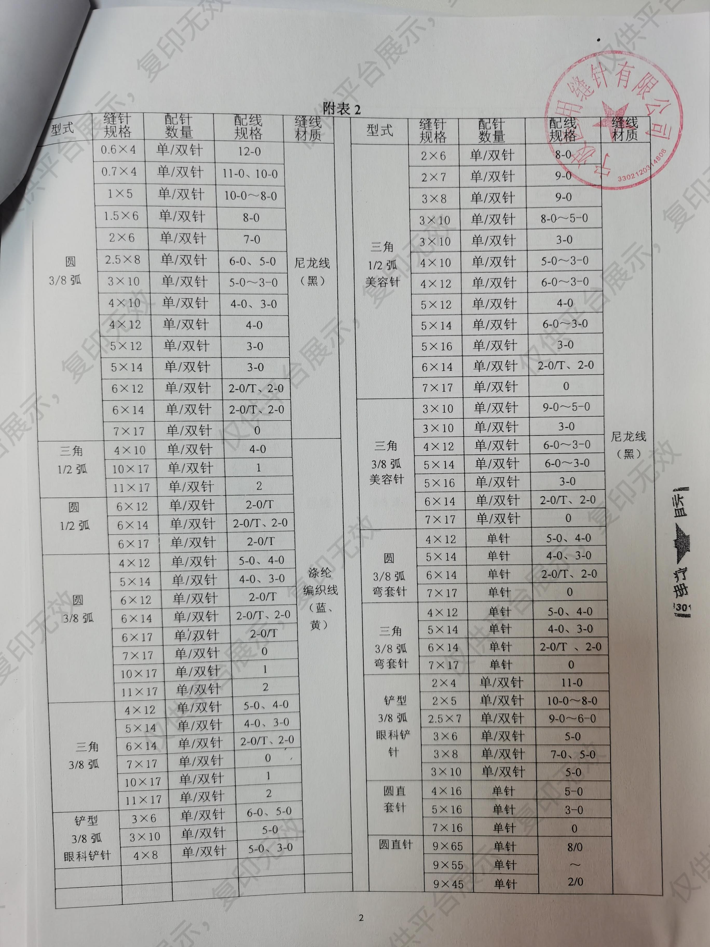 灵桥缝合 带线缝合针5-0  0.100~0.149单针 50包/盒注册证