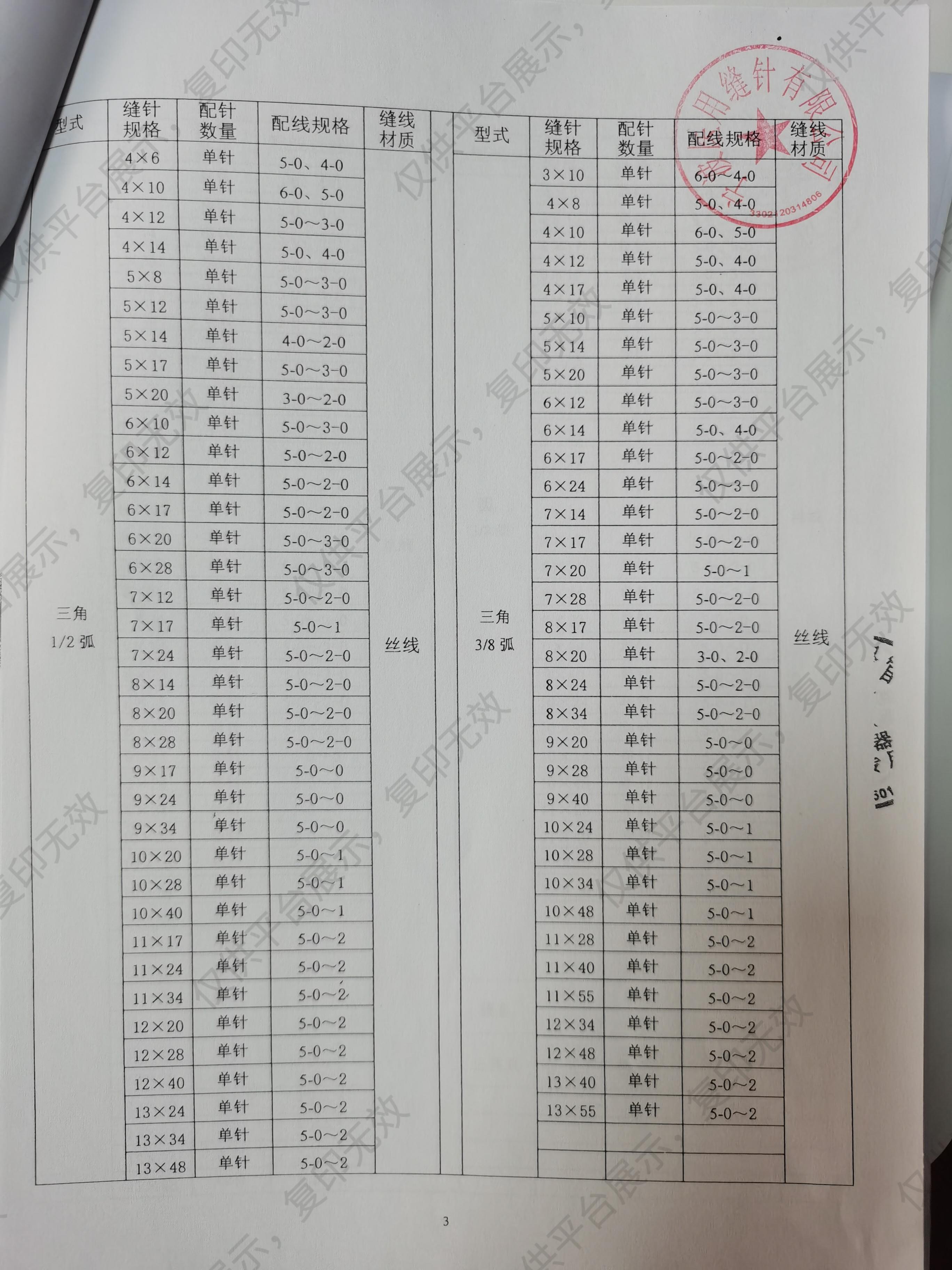 灵桥缝合 带线缝合针5-0  0.100~0.149单针 50包/盒注册证