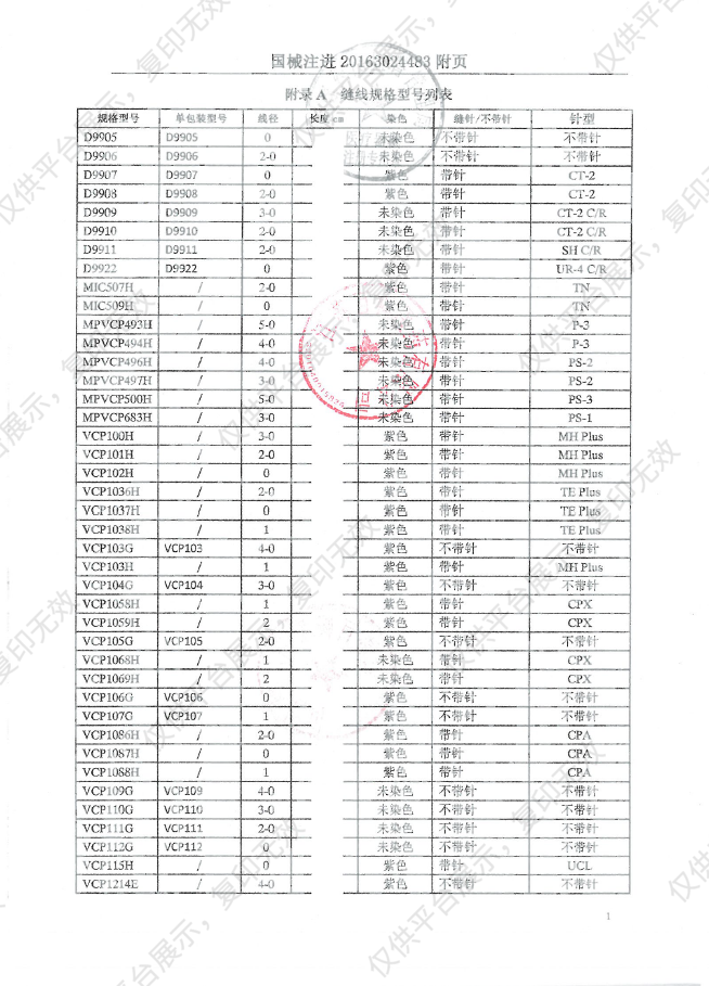 强生JOSON 可吸收性缝线 VCP304H（36包/盒）注册证