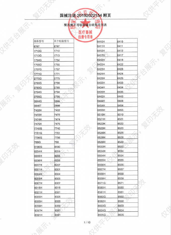 强生 JOSON 聚丙烯不可吸收缝合线 W8557（12包/盒）注册证