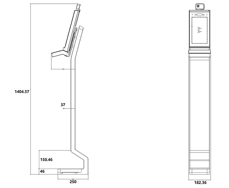 海康威视 测温立式人证一体 DS-K5604A-3XF/VI产品参数