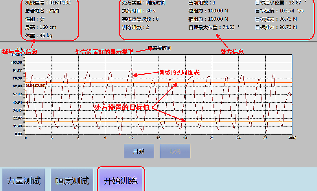 人来康复 肌力评估与运动反馈训练系统（上肢推举） RLMP104产品细节