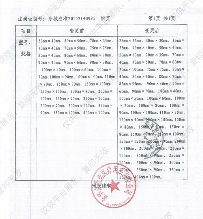 恒迪 一次性使用无菌敷贴 A型 100×100mm (60片/盒 24盒/箱)注册证