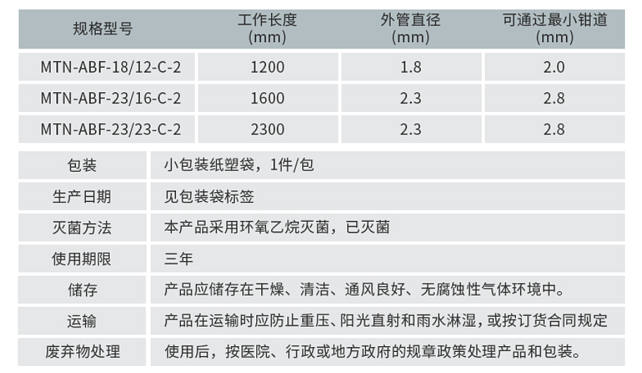 南京微创 一次性使用内窥镜活体取样钳1800mm（100把/箱）不带涂层产品细节