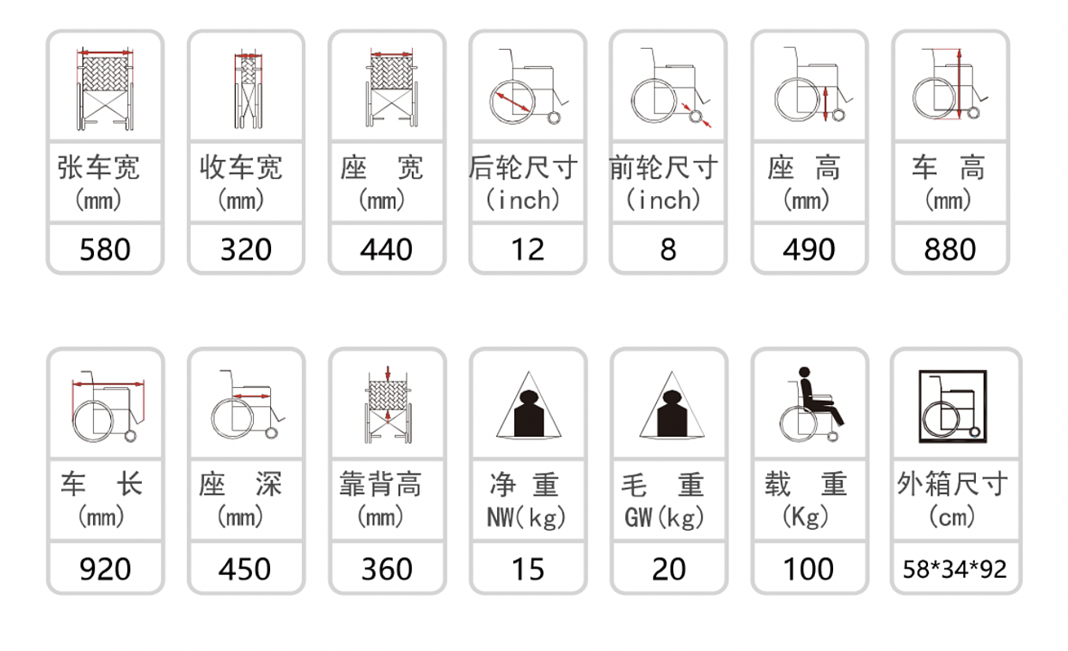 互邦 电动轮椅车 HBLD2-B产品参数