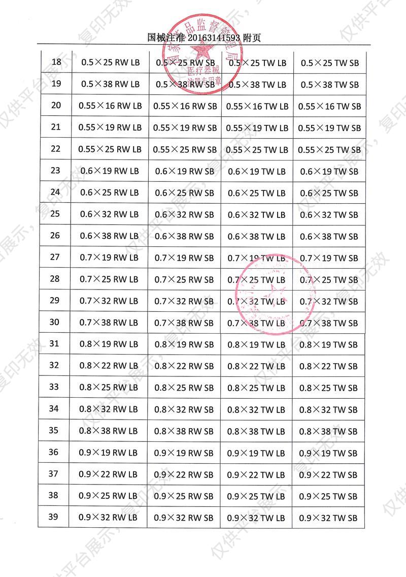 威高 WEGO 一次性使用无菌注射器 1ml 0.45×16RWLB（200支/盒 15盒/箱）注册证