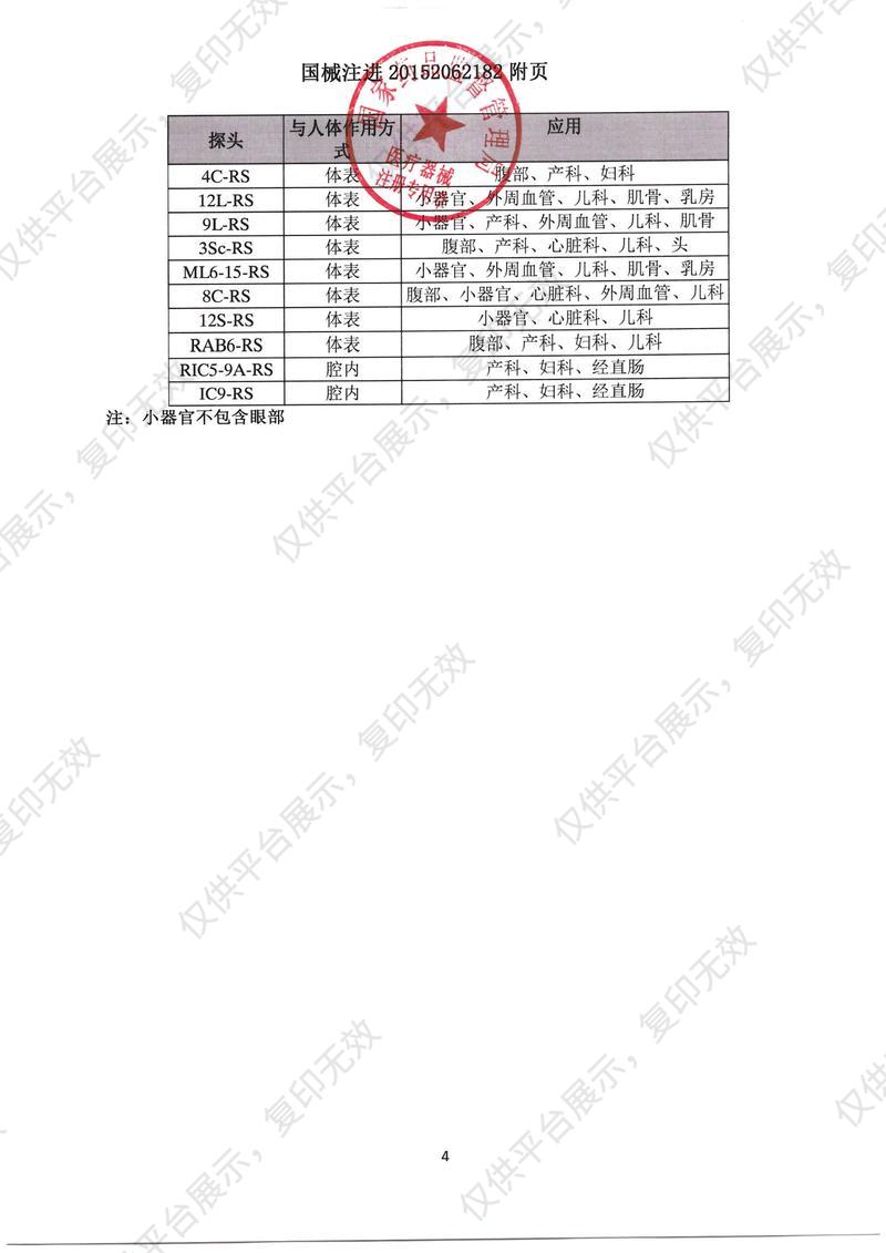 GE医疗 彩色超声诊断仪 VOLUSON S6（腹部C1+腔内IC9+浅表12L）注册证