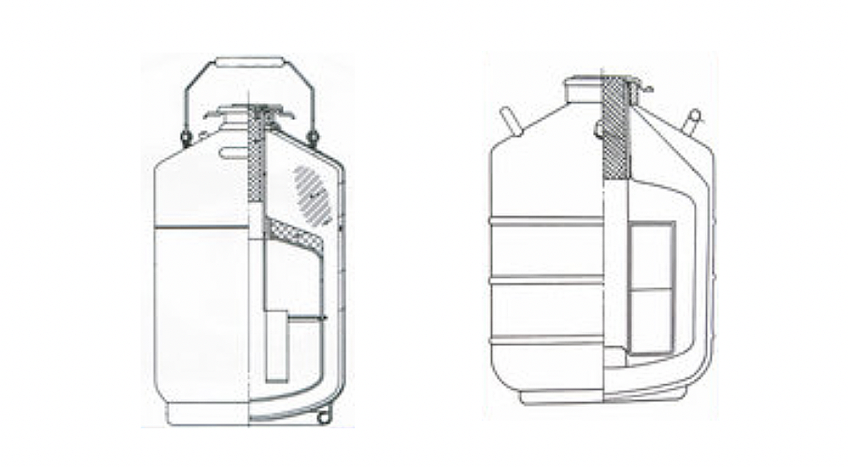 亚西    液氮容器运输贮存两用     YDS-10B产品结构